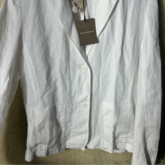 NEW Tommy Bahama Two Palms White Linen Women's Blazer Size Large - Picture 6 of 8